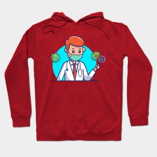 Doctor Searching for Virus Cartoon Hoodie